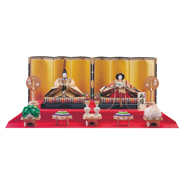 平安桂甫作 龍村裂衣裳 京七番親王 平飾り 久月監製 【D-72】