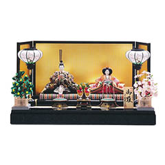 雛人形: 平安雛幸作 帯地 衣裳着 京七番親王 平飾り 久月監製 【D-69】