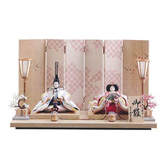 雛人形: 平安雛幸作 正絹 衣裳着 京十一番親王 平飾り 久月監製 【D-70】