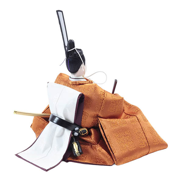 久月　 雛人形　二代目 小出松寿作 有職 黄櫨染 衣裳着 京十番親王 平飾り 久月監製　詳細画像