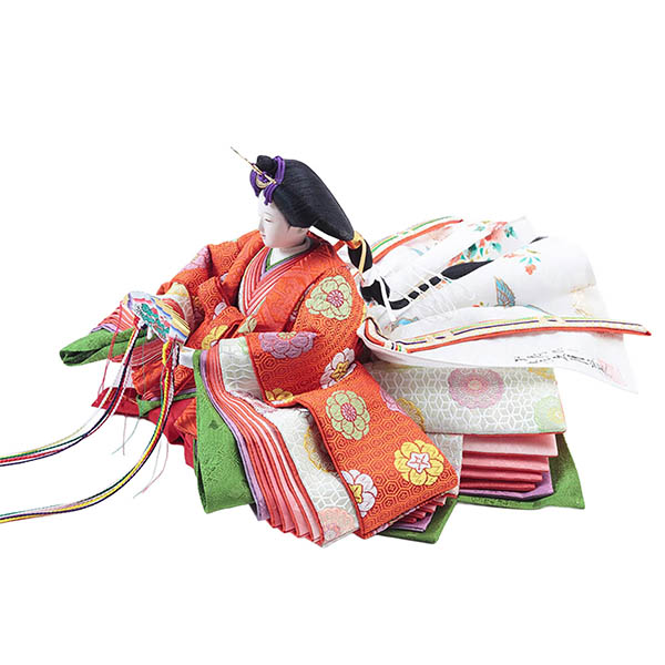 久月　 雛人形　二代目 小出松寿作 有職 黄櫨染 衣裳着 京十番親王 平飾り 久月監製　詳細画像