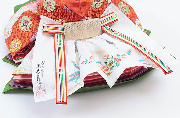 久月　 雛人形　二代目 小出松寿作 有職 黄櫨染 衣裳着 京十番親王 平飾り 久月監製　詳細画像