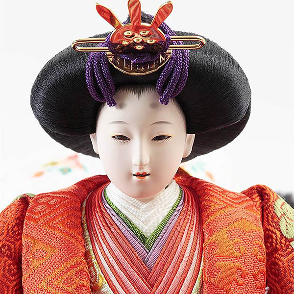 久月　 雛人形　二代目 小出松寿作 有職 黄櫨染 衣裳着 京十番親王 平飾り 久月監製　詳細画像