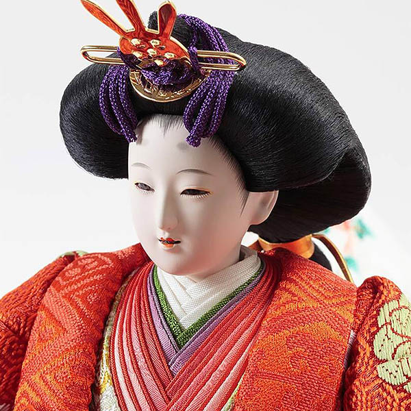 久月　 雛人形　二代目 小出松寿作 有職 黄櫨染 衣裳着 京十番親王 平飾り 久月監製　詳細画像