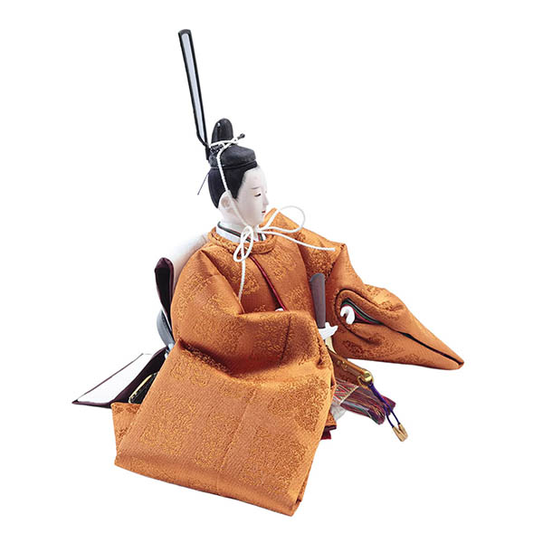 久月　 雛人形　二代目 小出松寿作 有職 黄櫨染 衣裳着 京十番親王 平飾り 久月監製　詳細画像