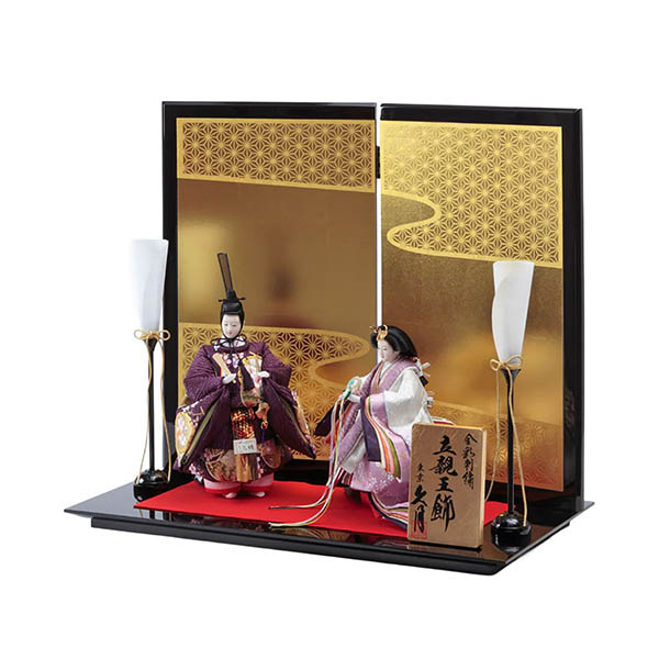 雛人形 久月 衣裳着 金彩刺繍 三五親王 立親王飾り 詳細画像 久月 雛人形 衣裳着 金彩刺繍 三五親王 立親王飾り 詳細画像