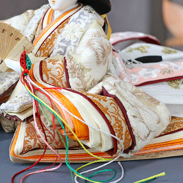 久月　 雛人形　二世光匠作 刺繍 衣裳着 京十二番親王 平飾り kyugetsu tokyo closs　詳細画像