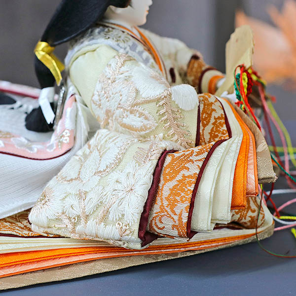 久月　 雛人形　二世光匠作 刺繍 衣裳着 京十二番親王 平飾り kyugetsu tokyo closs　詳細画像