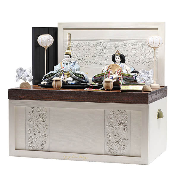 久月　 雛人形　二世光匠作 刺繍 衣裳着 京十二番親王 収納飾り kyugetsu tokyo closs　詳細画像