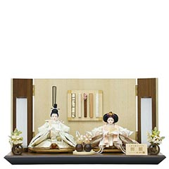 雛人形: ダミエ 芥子親王飾り