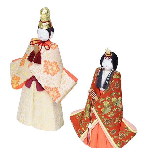 東玉　 雛人形　賢一 寿々喜祥 龍村裂 木目込み ケース飾り　詳細画像