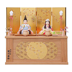雛人形: ゆかり作 遊姫 ゆうき 木目込み 親王収納飾り