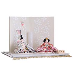 雛人形: 優雅 白金桜 親王飾り