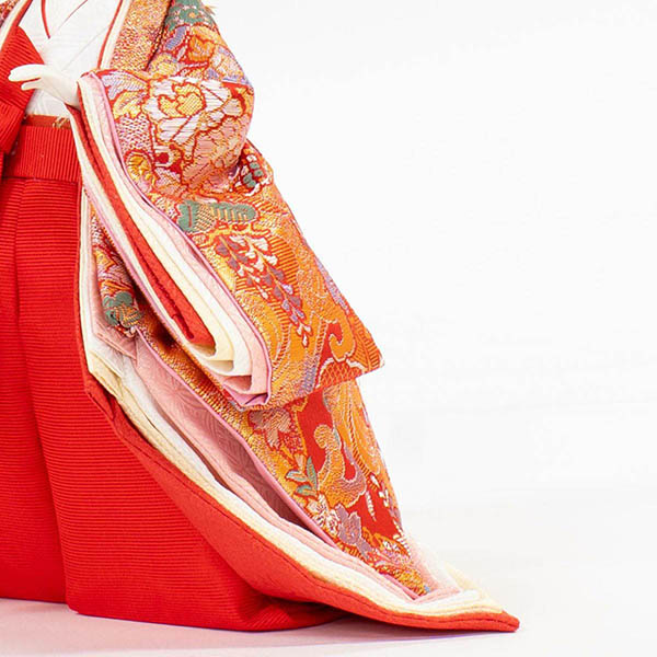 吉徳　 雛人形　正絹 十番親王 三五 十五人揃い 福寿雛 緋毛氈　詳細画像