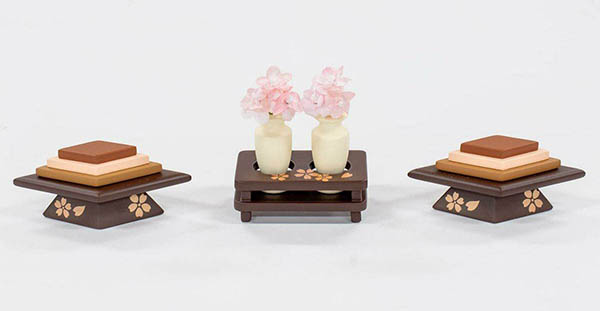 吉徳　 雛人形　芥子親王 木目 LEDライト付き屏風　詳細画像