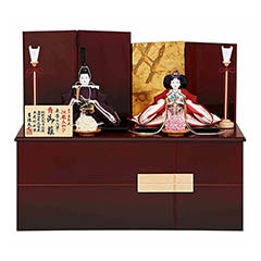 雛人形: 正絹 京十二番親王 収納箱飾り 江都みやび 御雛 【543S50362】