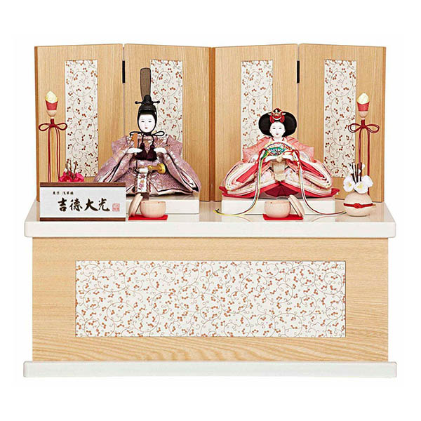 柳親王 白木調 木目 収納箱飾り  【263S50362】