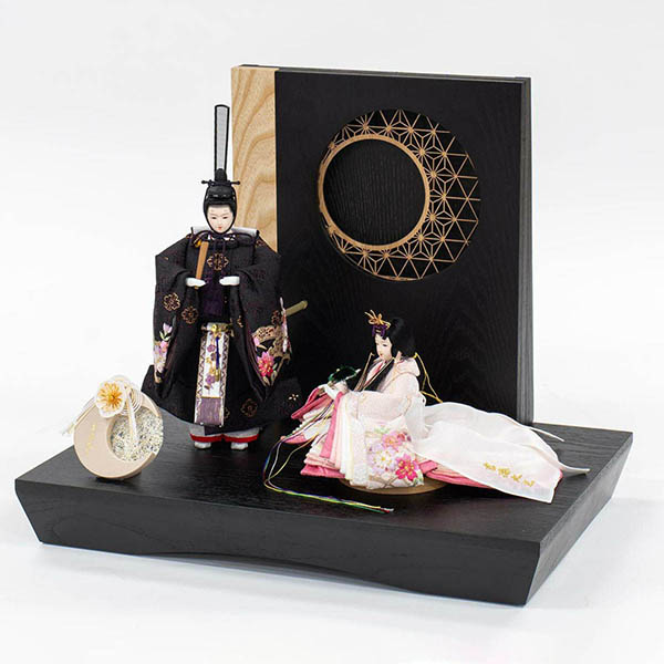 吉徳　 雛人形　芥子親王 うららか LEDライト付き屏風　詳細画像