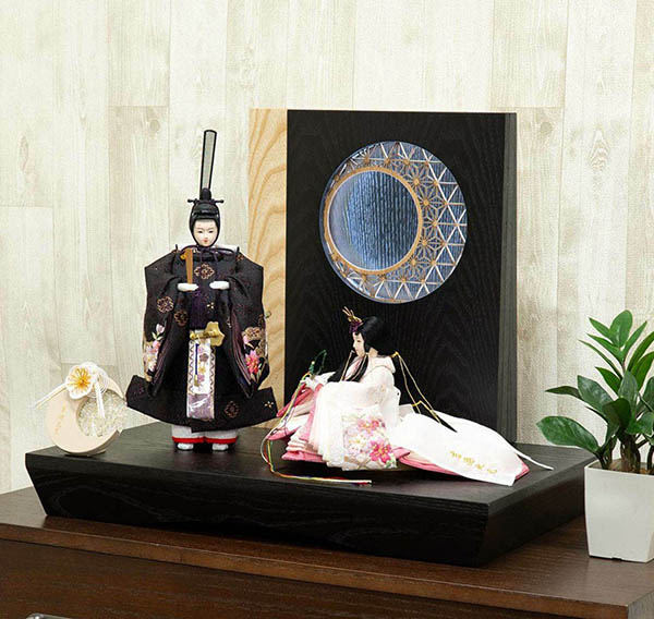 吉徳　 雛人形　芥子親王 うららか LEDライト付き屏風　詳細画像