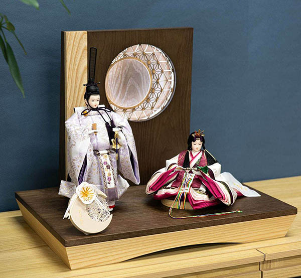 吉徳　 雛人形　芥子親王 うららか LEDライト付き屏風　詳細画像