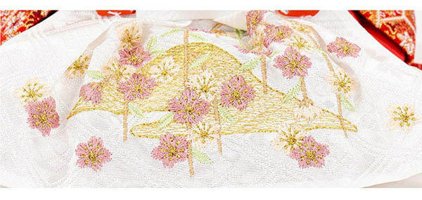 吉徳　 雛人形　柳親王 七宝・麻の葉文様 収納箱飾り 　詳細画像