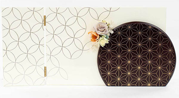 吉徳　 雛人形　柳親王 七宝・麻の葉文様 収納箱飾り 　詳細画像