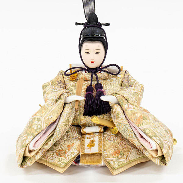 吉徳　 雛人形　柳親王 七宝・麻の葉文様 収納箱飾り 　詳細画像