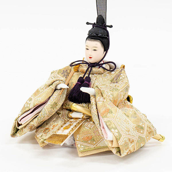 吉徳　 雛人形　柳親王 七宝・麻の葉文様 収納箱飾り 　詳細画像