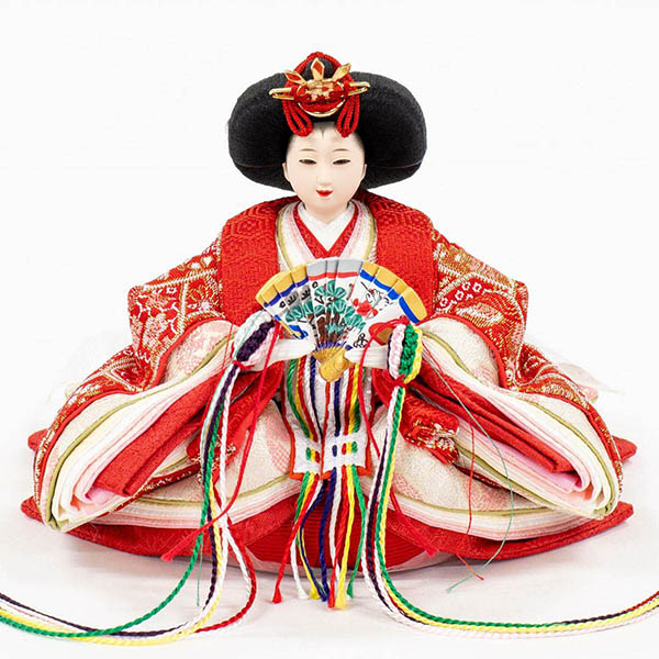 吉徳　 雛人形　柳親王 七宝・麻の葉文様 収納箱飾り 　詳細画像