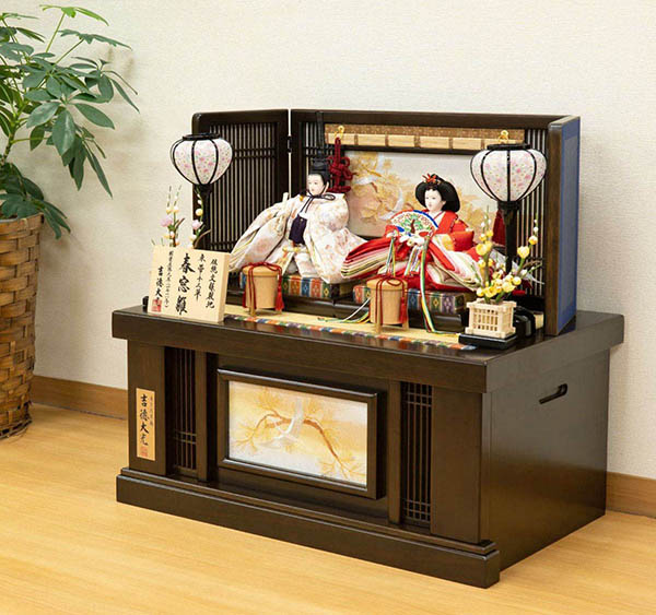 吉徳　 雛人形　小三五親王 収納箱飾り 春窓雛　詳細画像