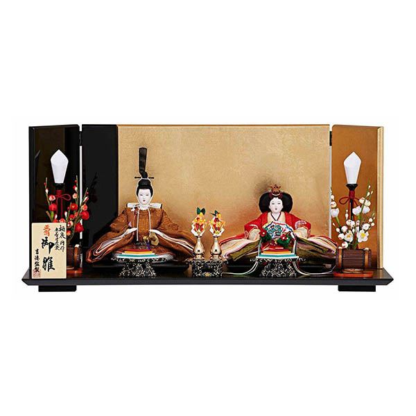 樋泉円作 正絹 京十二番親王 御雛 【115H50362】