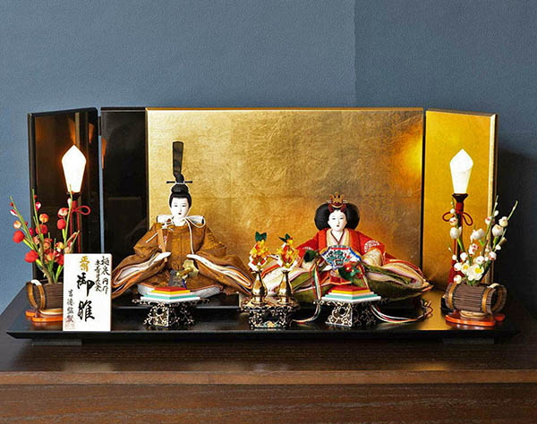 吉徳　 雛人形　樋泉円作 正絹 京十二番親王 御雛　詳細画像