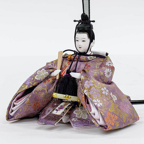 吉徳　 雛人形　芥子親王 木目 LEDライト付き屏風・収納箱飾り　詳細画像