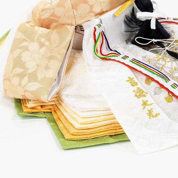 吉徳　 雛人形　正絹 京十一番親王 白木調 木目 収納箱飾り 江都みやび 御雛　詳細画像