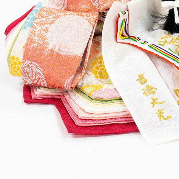 吉徳　 雛人形　正絹 京十一番親王 小芥子官女 五人飾り 江都みやび 春窓雛　詳細画像