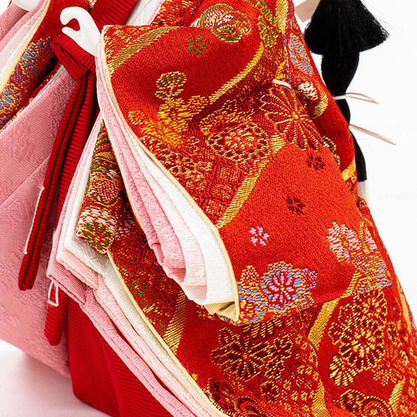 吉徳　 雛人形　正絹 京十一番親王 小芥子官女 五人飾り 江都みやび 春窓雛　詳細画像