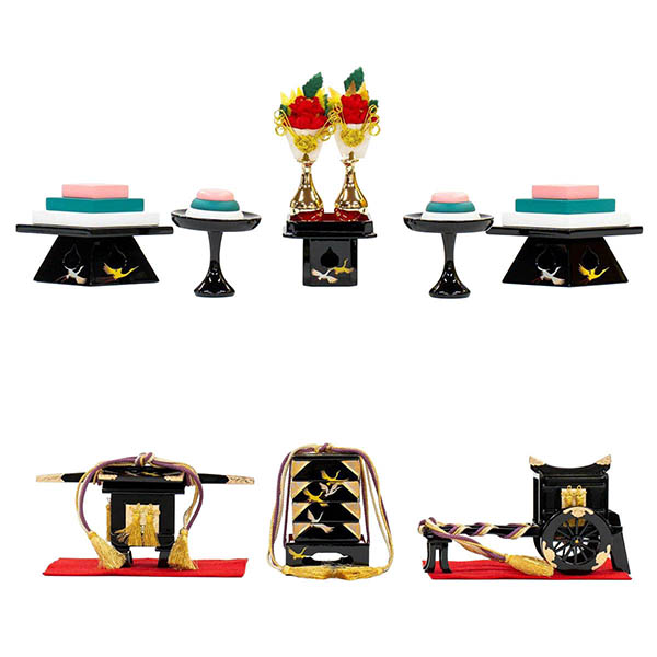 吉徳　 雛人形　正絹 京十一番親王 小芥子官女 五人飾り 江都みやび 春窓雛　詳細画像