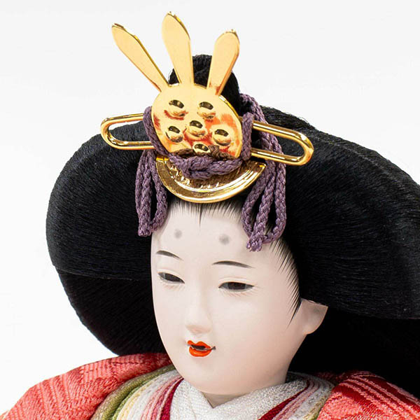 吉徳　 雛人形　正絹 京十一番親王 小芥子官女 五人飾り 江都みやび 春窓雛　詳細画像