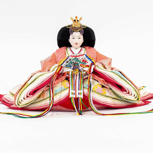 吉徳　 雛人形　正絹 京十一番親王 小芥子官女 五人飾り 江都みやび 春窓雛　詳細画像