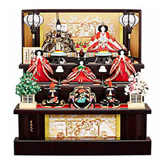 雛人形: 京七番親王 大三五官女 五人飾り 御雛 【382D60362】