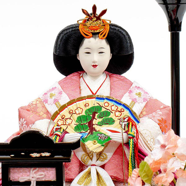 吉徳　 雛人形　ガラスケース入り 小三五親王飾り おひなさま　詳細画像