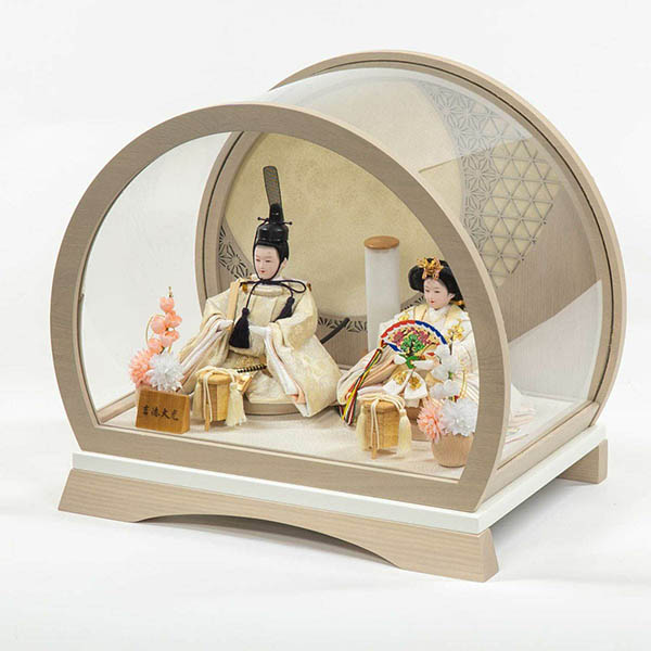 雛人形 吉徳 円形 丸形 アクリルケース入り 芥子親王飾り 詳細画像 吉徳 雛人形 円形 丸形 アクリルケース入り 芥子親王飾り 詳細画像