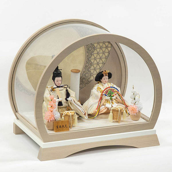 雛人形 吉徳 円形 丸形 アクリルケース入り 芥子親王飾り 詳細画像 吉徳 雛人形 円形 丸形 アクリルケース入り 芥子親王飾り 詳細画像