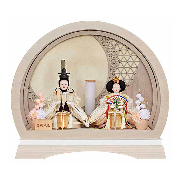 円形 丸形 アクリルケース入り 芥子親王飾り 【456K22362】