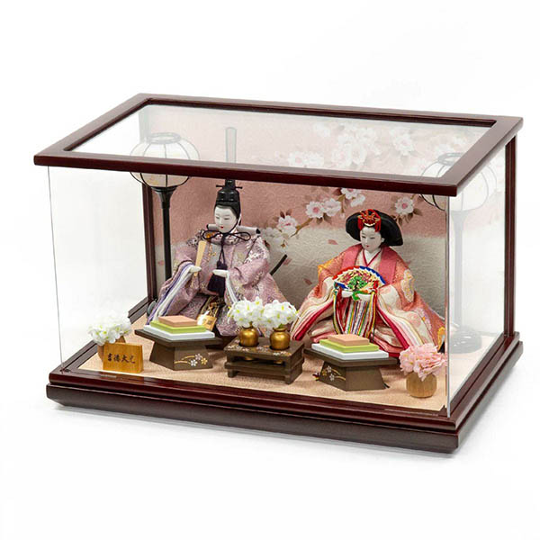 吉徳　 雛人形　アクリルケース入り 小三五親王飾り　詳細画像