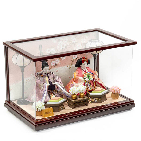吉徳　 雛人形　アクリルケース入り 小三五親王飾り　詳細画像