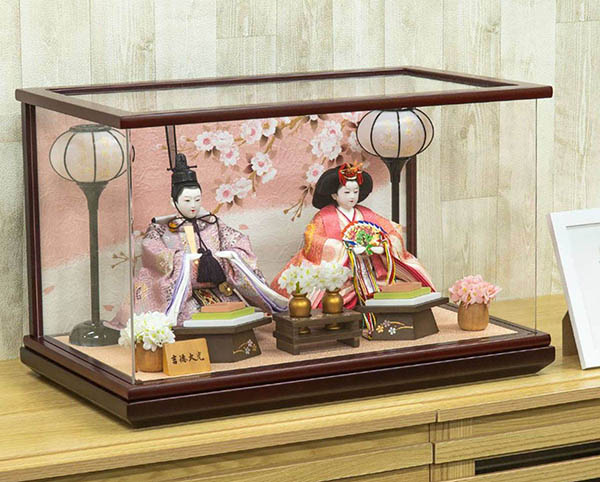 吉徳　 雛人形　アクリルケース入り 小三五親王飾り　詳細画像