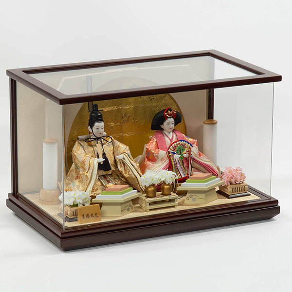 吉徳　 雛人形　アクリルケース入り 小三五親王飾り　詳細画像