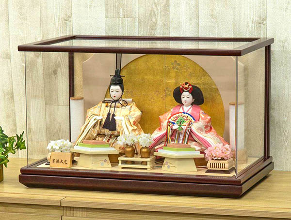 吉徳　 雛人形　アクリルケース入り 小三五親王飾り　詳細画像