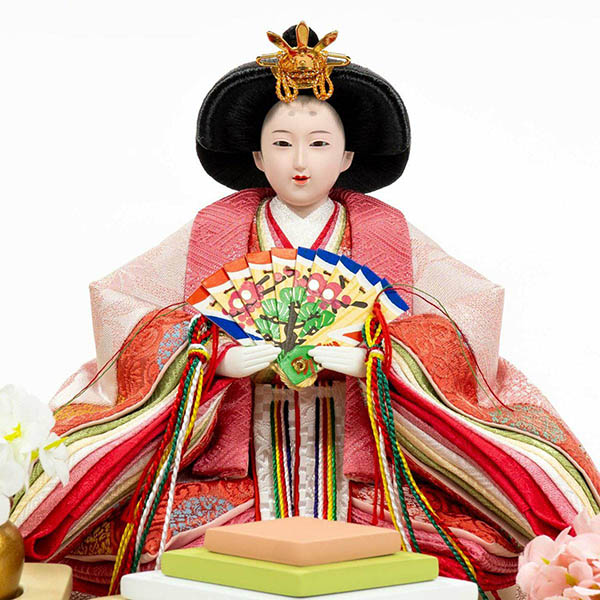 吉徳　 雛人形　小三五親王 春彩 LEDライト付き アクリルケース飾り　詳細画像